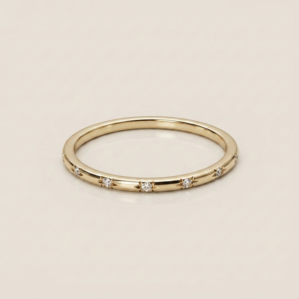 Churumbela con Diamantes en Oro Amarillo de 14K