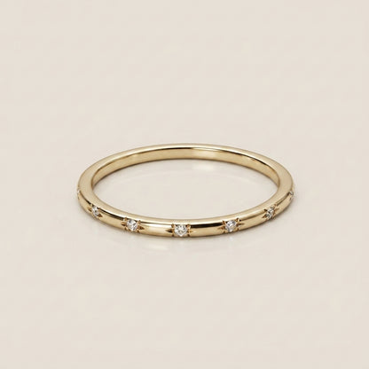 Churumbela con Diamantes en Oro Amarillo de 14K