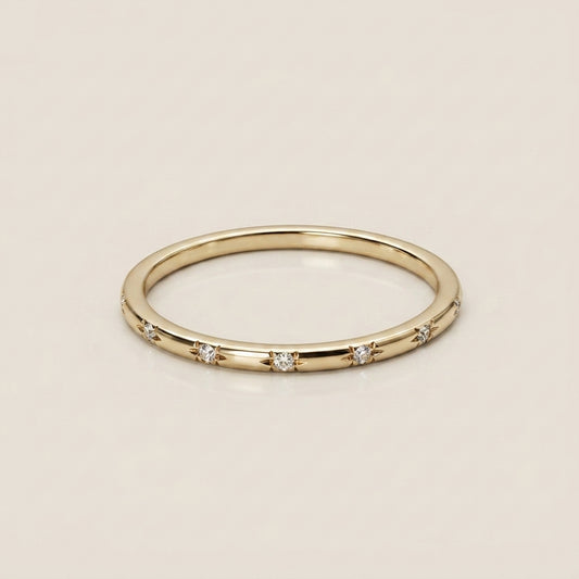 Churumbela con Diamantes en Oro Amarillo de 14K