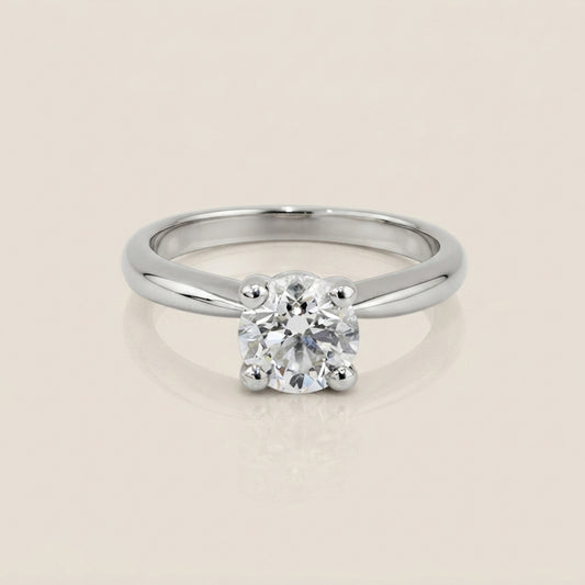 Anillo de Compromiso Solitario en Oro Blanco de 14K (GIA)