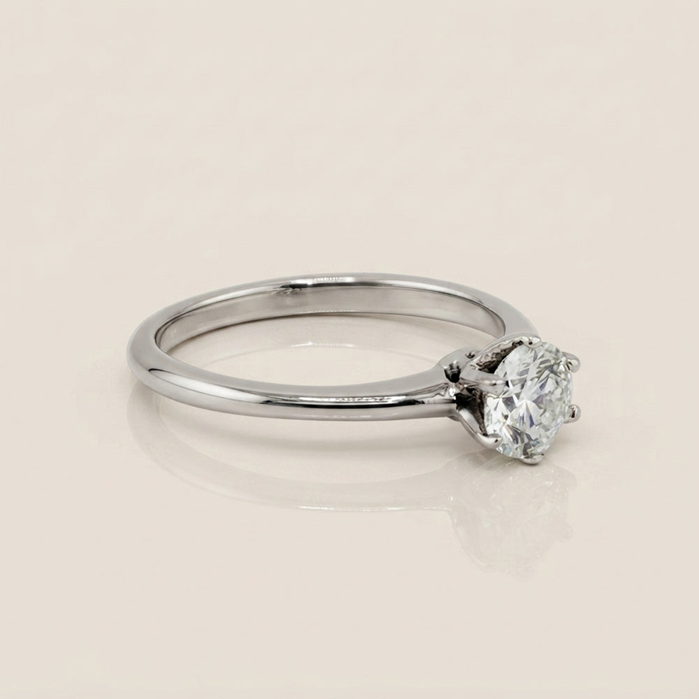 Anillo de Compromiso Solitario en Oro Blanco de 14K (GIA)