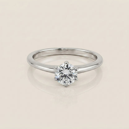 Anillo de Compromiso Solitario en Oro Blanco de 14K (GIA)