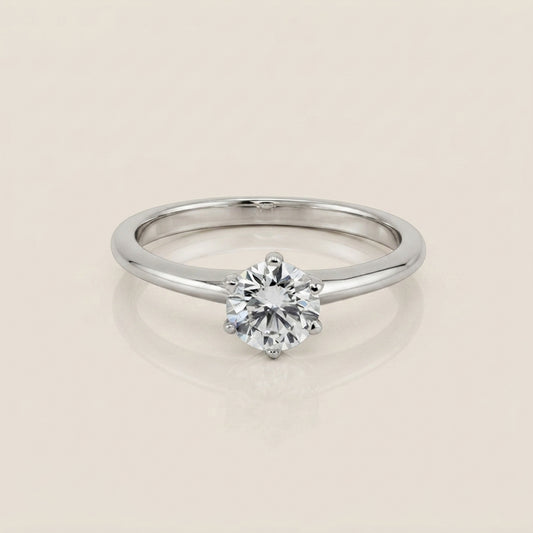 Anillo de Compromiso Solitario en Oro Blanco de 14K (GIA)