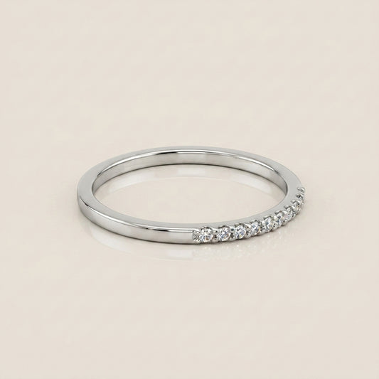 Churumbela con Diamantes en Oro Blanco de 14K