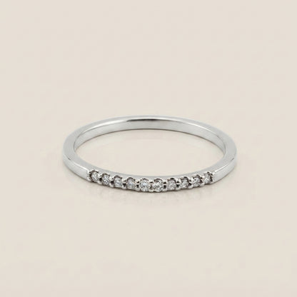 Churumbela con Diamantes en Oro Blanco de 14K