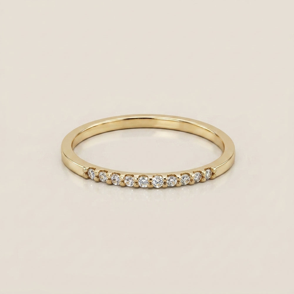 Churumbela con Diamantes en Oro Amarillo de 14K