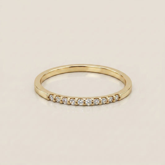 Churumbela con Diamantes en Oro Amarillo de 14K