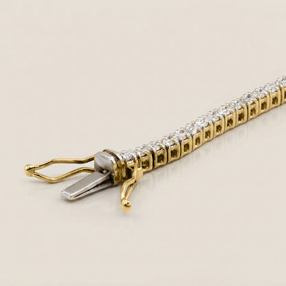 Pulsera Tenis con Diamantes en Oro Amarillo de 14K