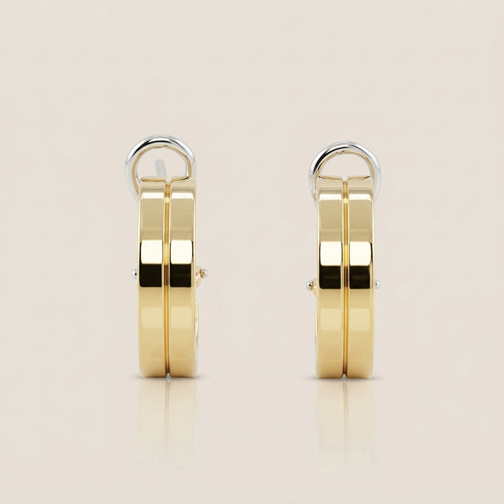 Aretes Huggies en Oro Amarillo de 14K