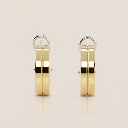 Aretes Huggies en Oro Amarillo de 14K