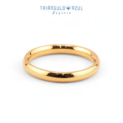 Argolla Media Caña 3.15 mm en Oro Amarillo de 14K