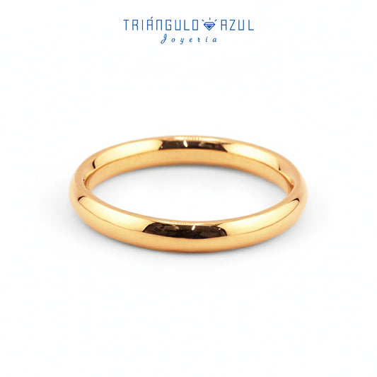 Argolla Media Caña 3.15 mm en Oro Amarillo de 14K