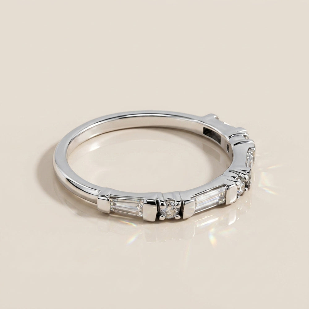 Churumbela con Diamantes en Oro Blanco de 14K