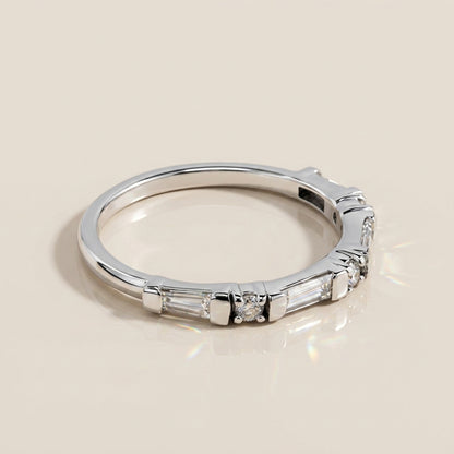 Churumbela con Diamantes en Oro Blanco de 14K