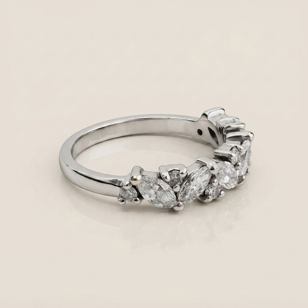 Churumbela Zigzag de Diamantes en Oro Blanco de 14K
