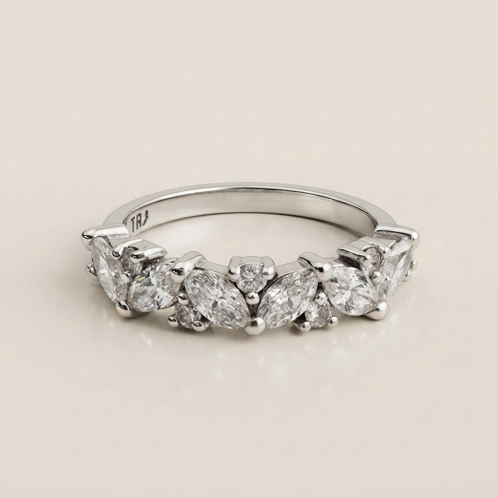 Churumbela Zigzag de Diamantes en Oro Blanco de 14K