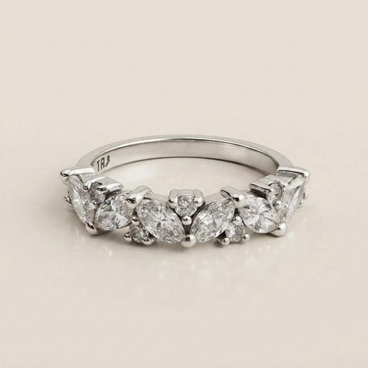 Churumbela Zigzag de Diamantes en Oro Blanco de 14K