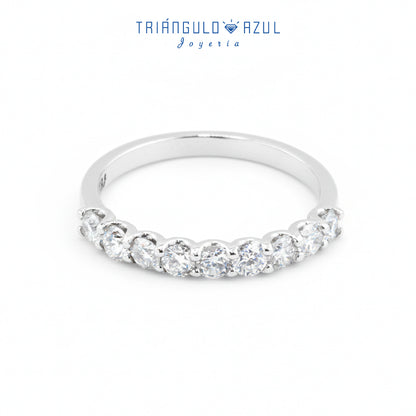 Churumbela Tipo U de Diamantes con 0.73CTS Total en Oro Blanco de 14K
