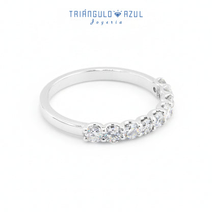 Churumbela Tipo U de Diamantes con 0.73CTS Total en Oro Blanco de 14K