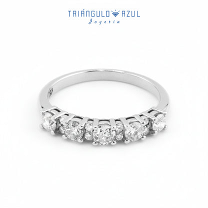 Churumbela Isabel de Diamantes con 0.60 CTS Total en Oro Blanco de 14K