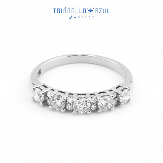 Churumbela Isabel de Diamantes con 0.60 CTS Total en Oro Blanco de 14K