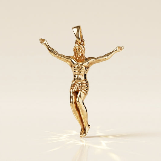 Dije Cristo Olímpico en Oro Amarillo de 18K