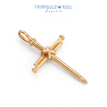 Dije Cruz Pico en Oro Amarillo de 14K