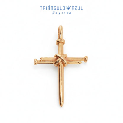 Dije Cruz Pico en Oro Amarillo de 14K