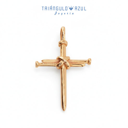 Dije Cruz Pico en Oro Amarillo de 14K