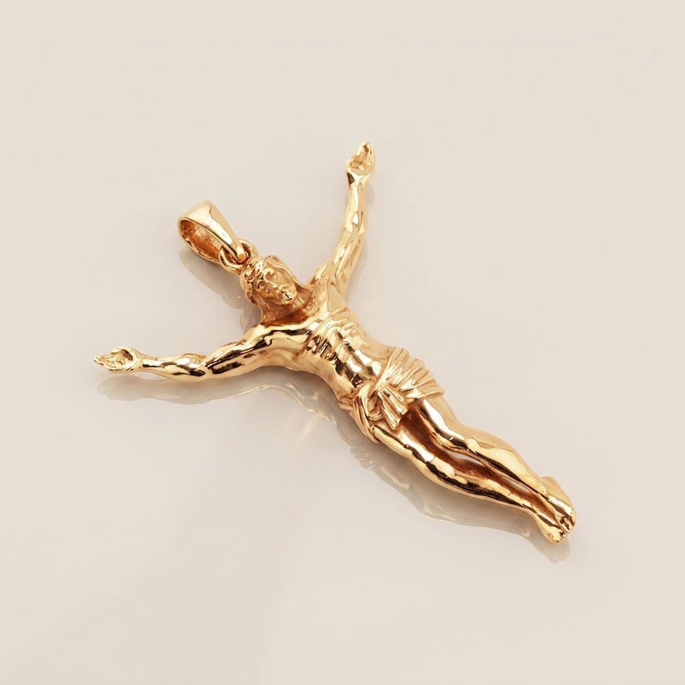 Dije Cristo Olímpico en Oro Amarillo de 14K