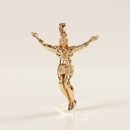 Dije Cristo Olímpico en Oro Amarillo de 14K