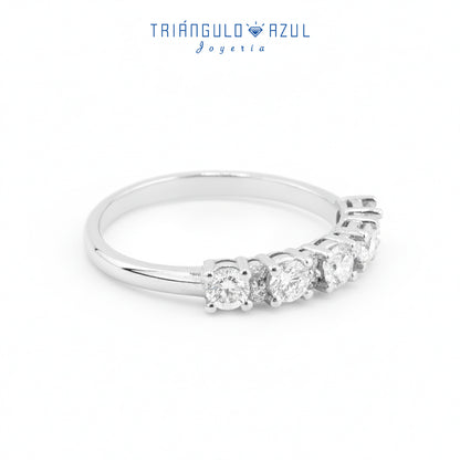 Churumbela Isabel de Diamantes con 0.60 CTS Total en Oro Blanco de 14K