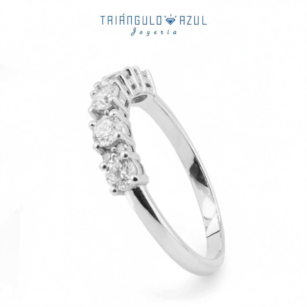 Churumbela Isabel de Diamantes con 0.60 CTS Total en Oro Blanco de 14K