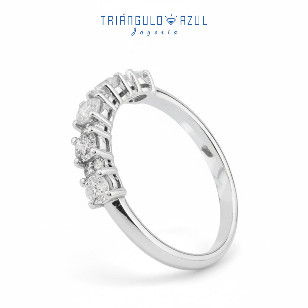 Churumbela Isabel de Diamantes con 0.60 CTS Total en Oro Blanco de 14K