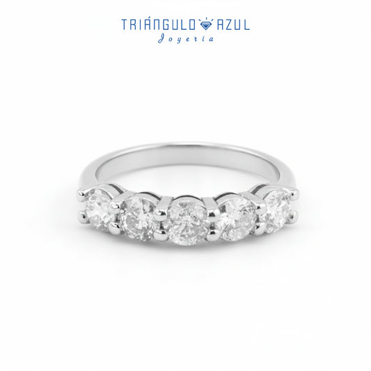 Churumbela Andrea de Diamantes con 1.28 CTS Total en Oro Blanco de 14K