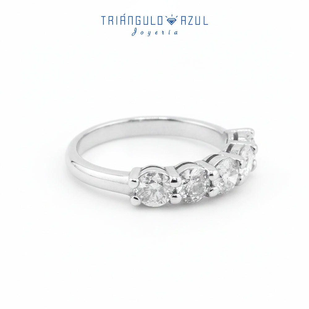 Churumbela Andrea de Diamantes con 1.28 CTS Total en Oro Blanco de 14K