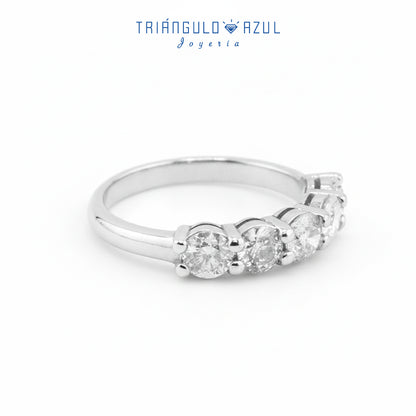 Churumbela Andrea de Diamantes con 1.28 CTS Total en Oro Blanco de 14K