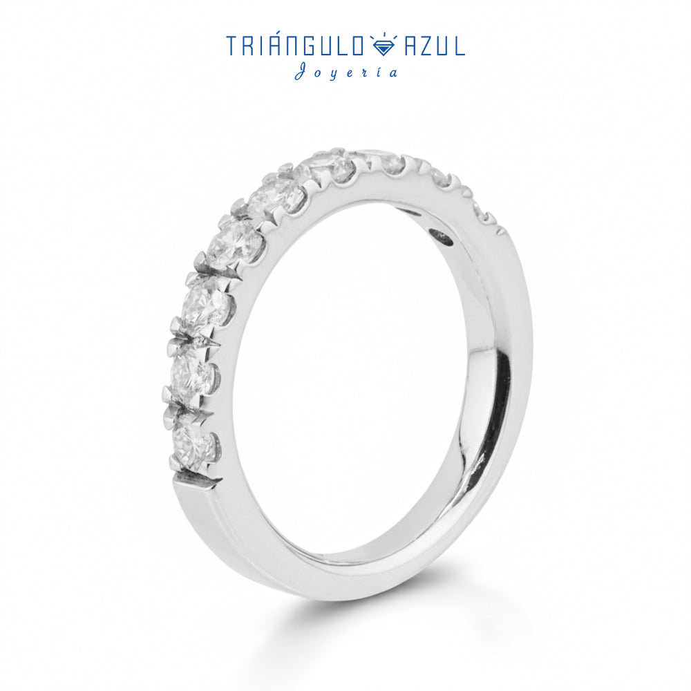 Churumbela Indu de Diamantes con 0.90 CTS Total en Oro Blanco de 14K