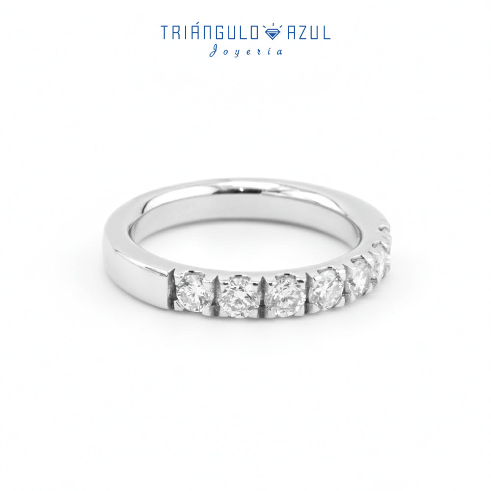 Churumbela Indu de Diamantes con 0.80 CTS Total En Oro Blanco de 14K