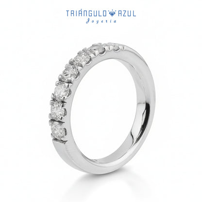 Churumbela Indu de Diamantes con 0.84 CTS Total en Oro Blanco de 14K