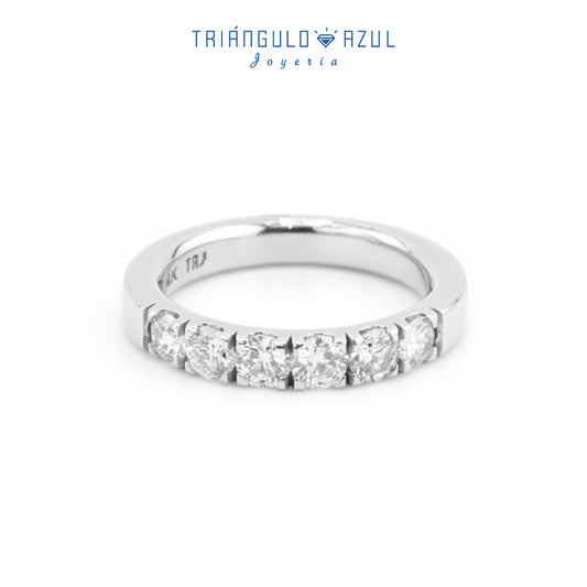 Churumbela Indu de Diamantes con 0.90 CTS Total en Oro Blanco de 14K