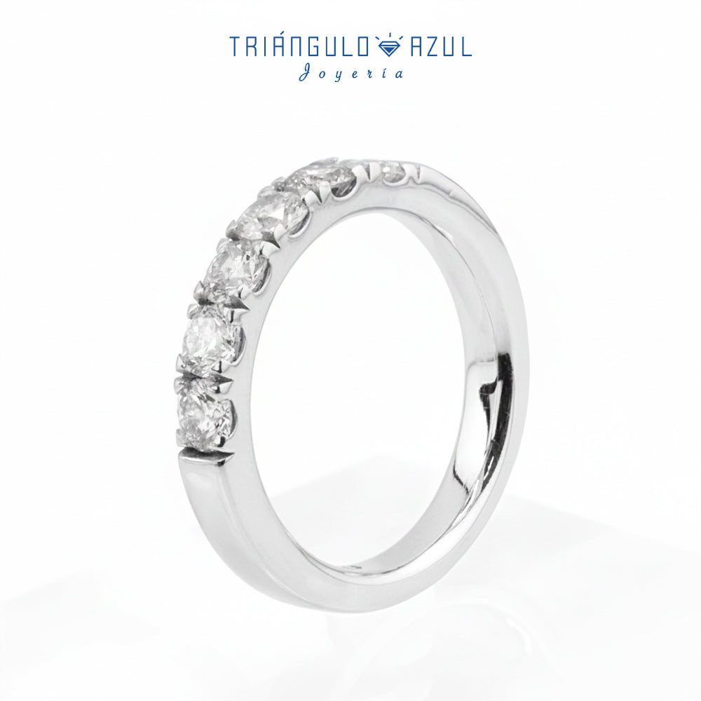 Churumbela Indu de Diamantes con 0.90 CTS Total en Oro Blanco de 14K