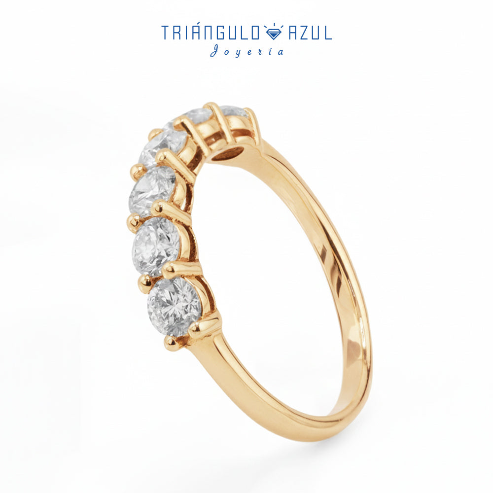 Churumbela Andrea de Diamantes con 1.12 CTS Total en Oro Amarillo de 14K