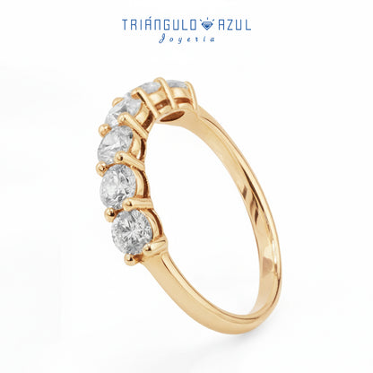 Churumbela Andrea de Diamantes con 1.12 CTS Total en Oro Amarillo de 14K