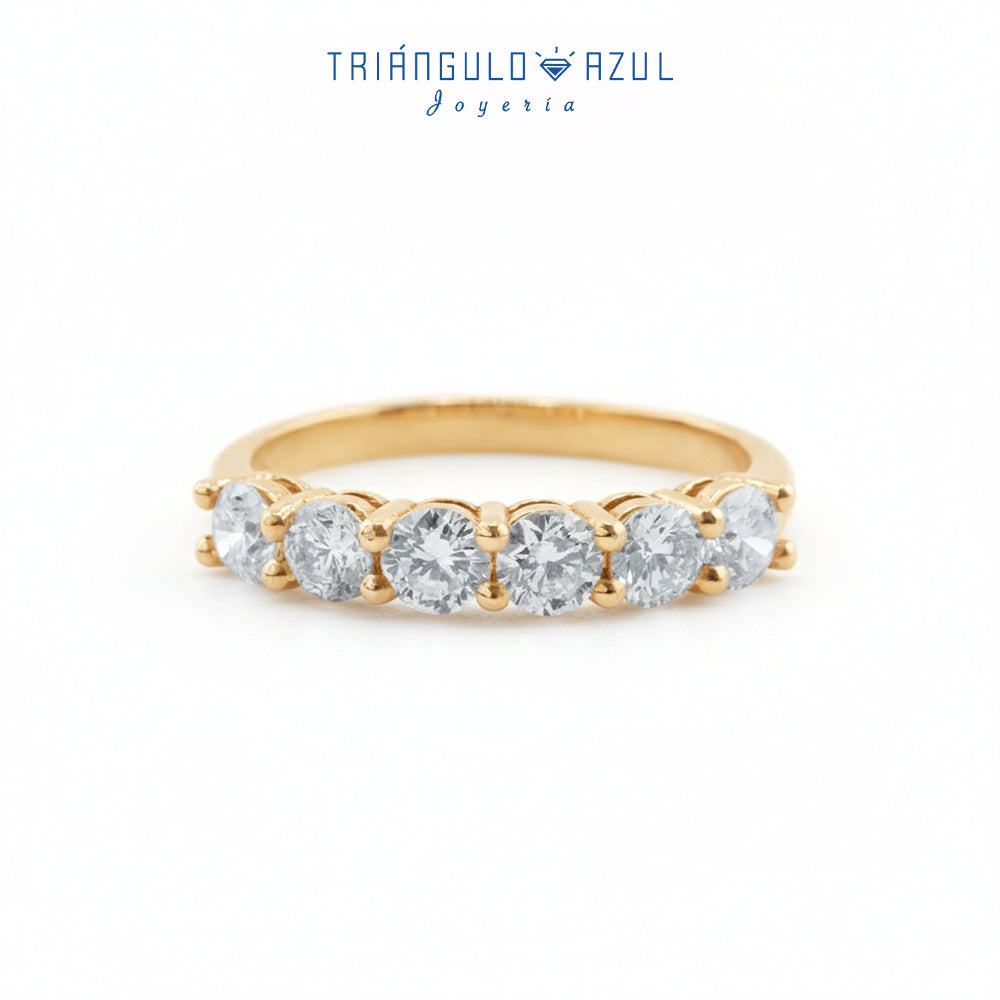Churumbela Andrea Con Diamantes con 1.00 CTS Total en Oro Amarillo de 14K