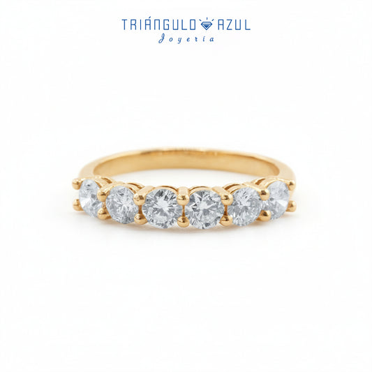 Churumbela Andrea Con Diamantes con 1.00 CTS Total en Oro Amarillo de 14K
