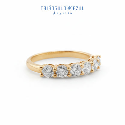 Churumbela Andrea Con Diamantes con 1.00 CTS Total en Oro Amarillo de 14K