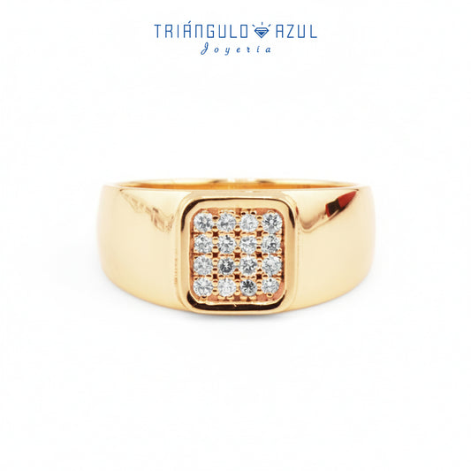 Anillo de Diamantes con 0.24 CTS Total en Oro Amarillo de 14K