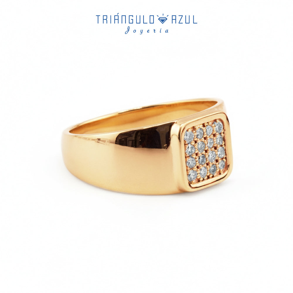 Anillo de Diamantes con 0.24 CTS Total en Oro Amarillo de 14K