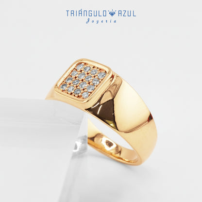 Anillo de Diamantes con 0.24 CTS Total en Oro Amarillo de 14K